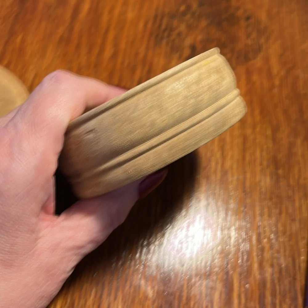 Vintage Hand Made Wooden Trinket Box